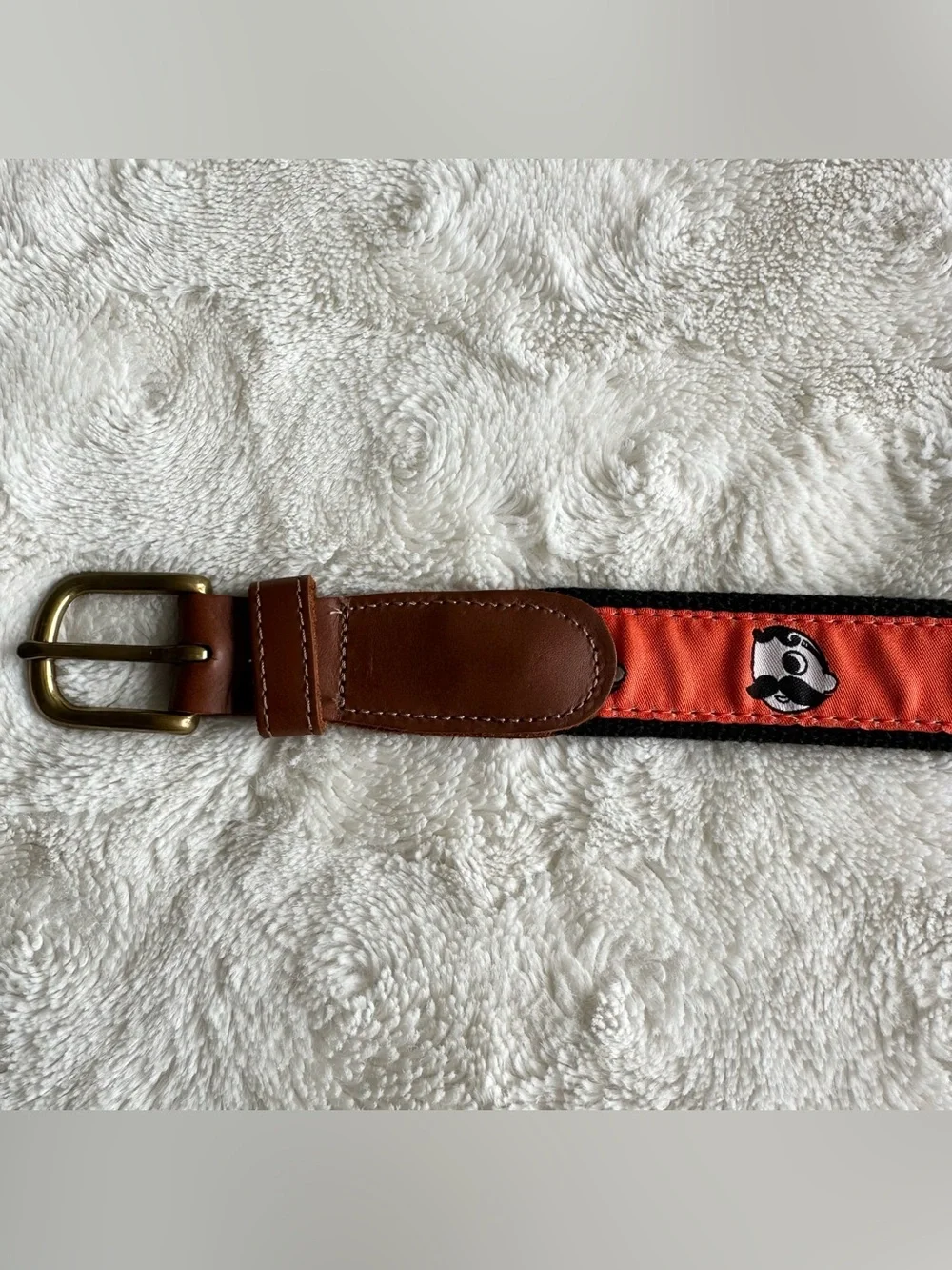 Natty Boh Belt Mens 36 Orange Charm City National Bohemian Baltimore Orioles MD